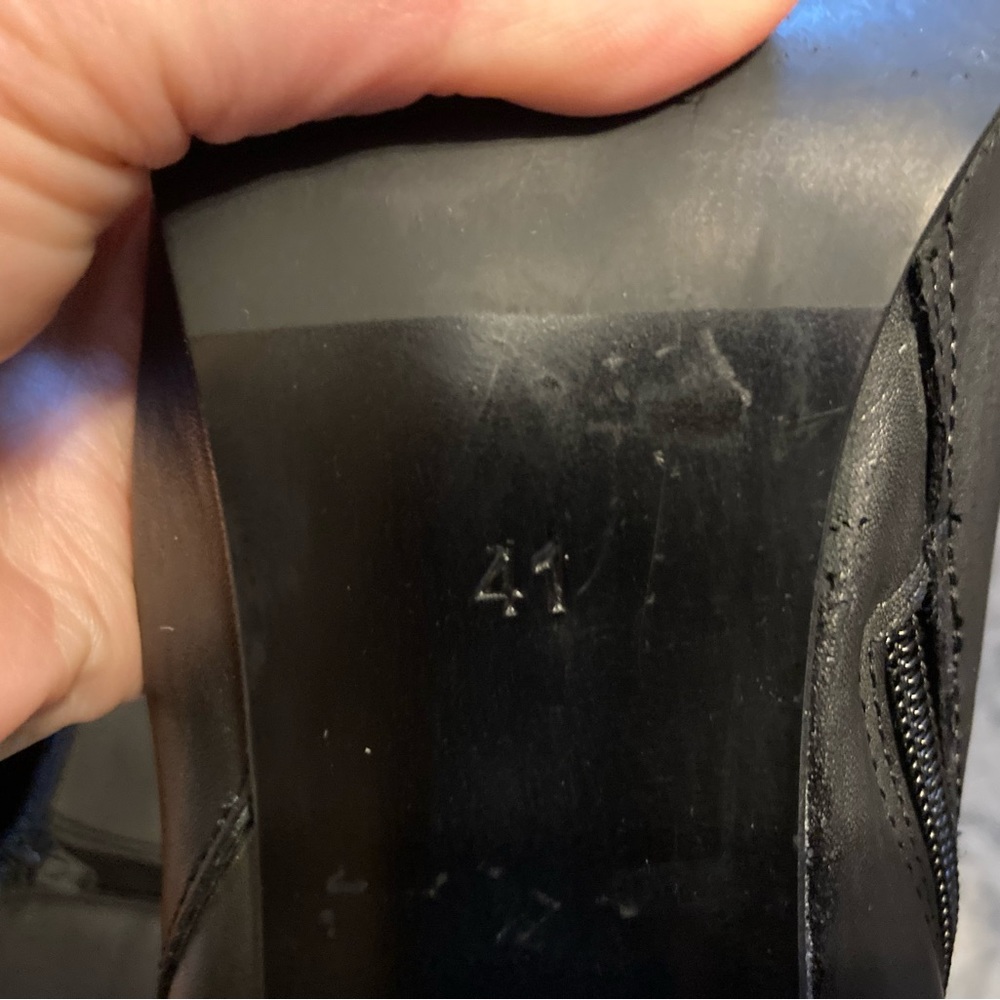 Black Leather Ankle Boots - Picture 5 of 8